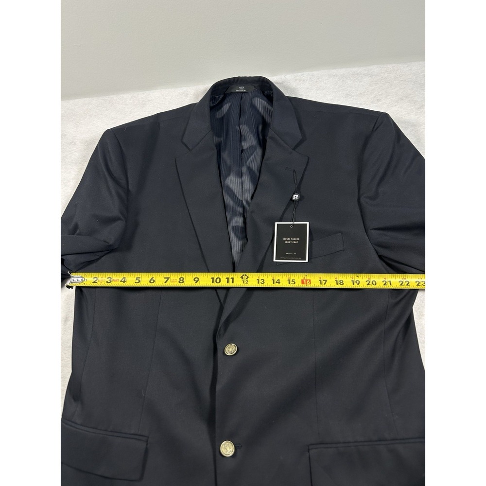 Haggar Men's Blazer 46L Black Two Button Multi Tasker Sport Coat Crested Button - Picture 9 of 9